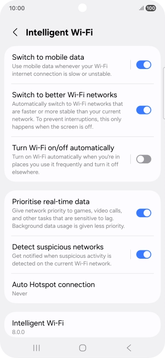 Press the indicator next to 