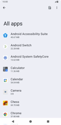 Press the required app.
