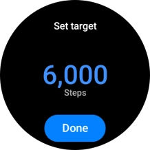 Slide your finger up or down on the screen to select the required goal.