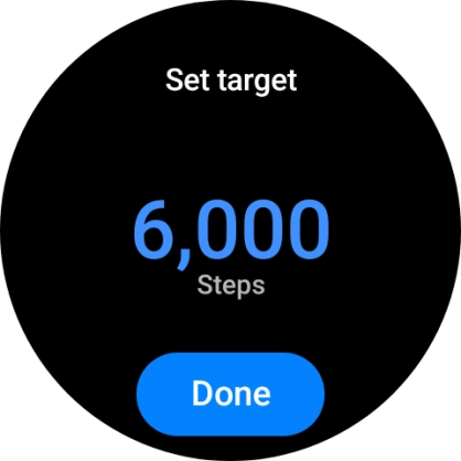 Slide your finger up or down on the screen to select the required goal.