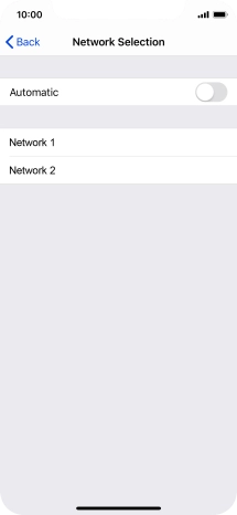 If you turn off the function, press the required network.