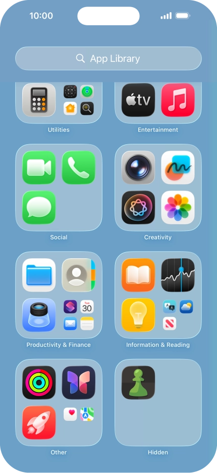 Press and hold the required app.