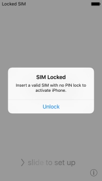 If your SIM is locked, press Unlock.