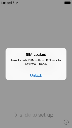 If your SIM is locked, press Unlock.
