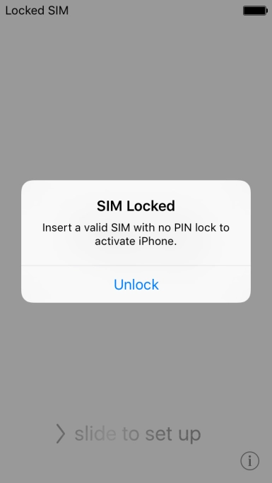 If your SIM is locked, press Unlock.