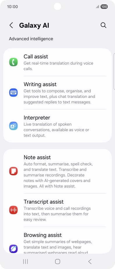 More examples of Galaxy AI usage are now displayed.