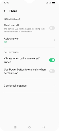 Press Carrier call settings.