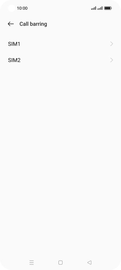 Press the name of the SIM.