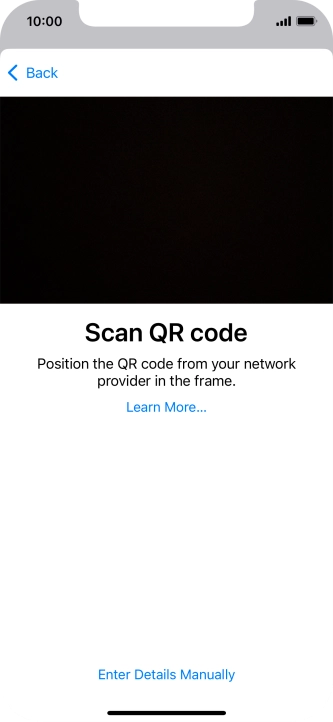 Place the QR code you've received inside the phone camera frame to scan the code.