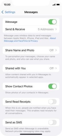 Press the indicator next to 