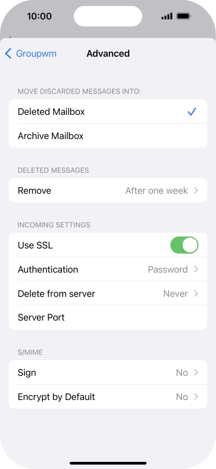 Press the indicator next to 