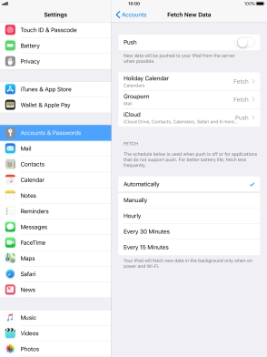 If you turn off the function, press the required setting.