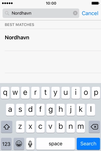 Key in the required destination and press Search. Key in the required destination and press Search.