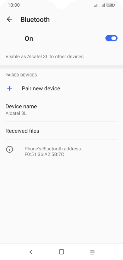 Press Pair new device.