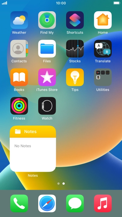 If you're using a Widget Stack: slide up or down on the stack to select the required widget.
