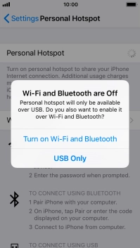 If Wi-Fi is turned off, press Turn on Wi-Fi and Bluetooth.