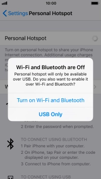 If Wi-Fi is turned off, press Turn on Wi-Fi and Bluetooth.