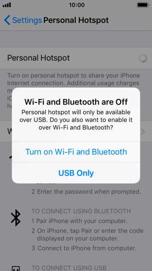 If Wi-Fi is turned off, press Turn on Wi-Fi and Bluetooth.