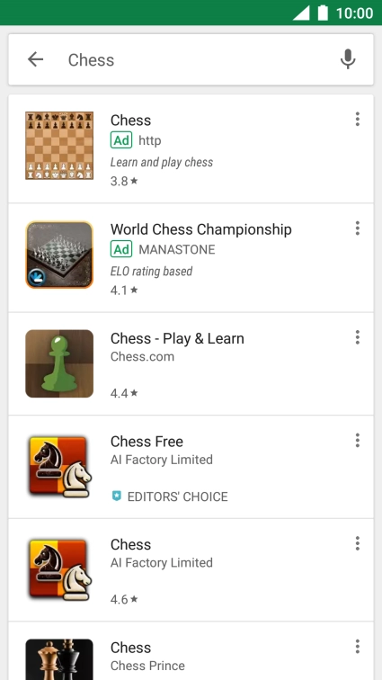 Press the required app.