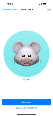 Follow the instructions on the screen to customise the selected picture and press Continue.