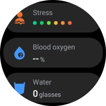 Press Blood oxygen.