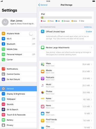 Press the required app.