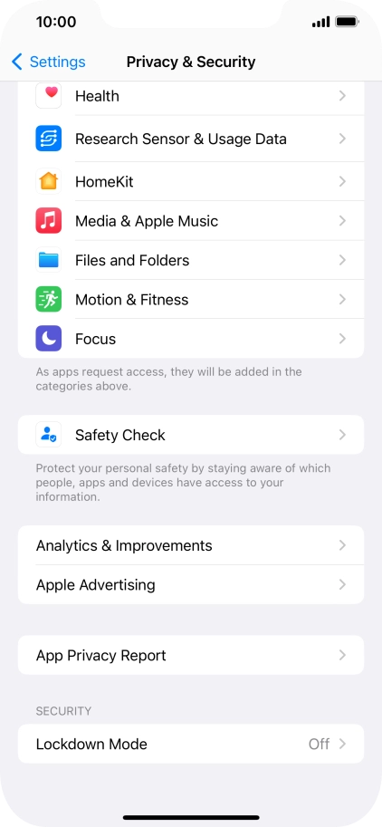 Press App Privacy Report.