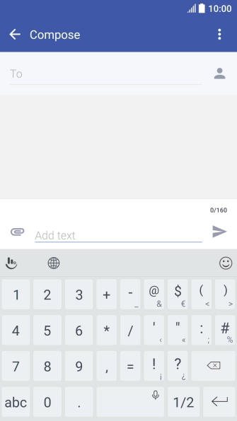 Press the required numbers and symbols.