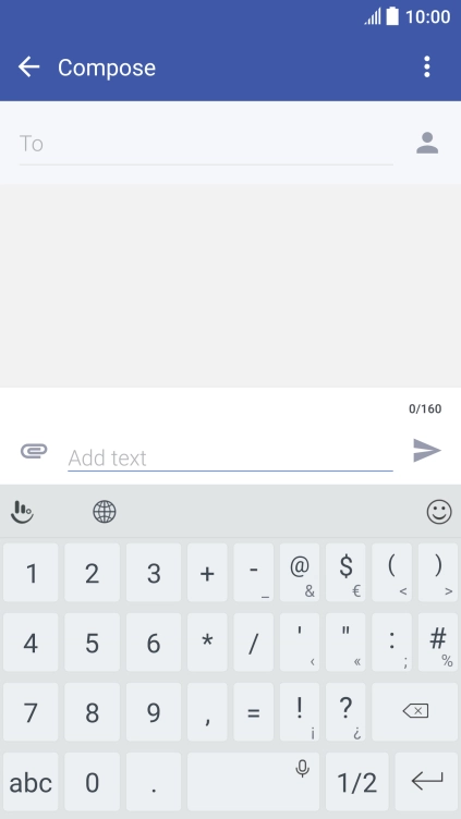 Press the required numbers and symbols.