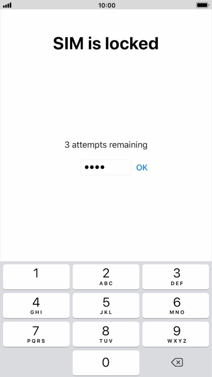 If your SIM is locked, key in your PIN and press OK.