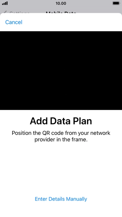 Place the QR code you've received inside the phone camera frame to scan the code.
