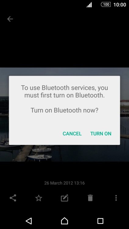 If Bluetooth is turned off, press TURN ON to turn it on.