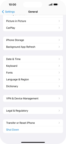 Press Transfer or Reset iPhone.