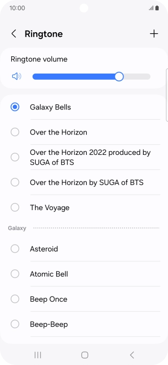 Press the required ring tones to hear them.