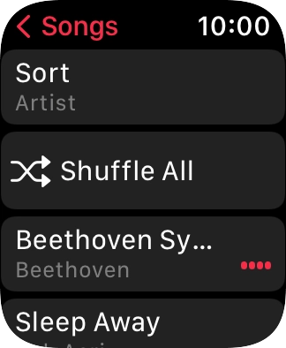 Go to the required category or playlist and press the required audio file.