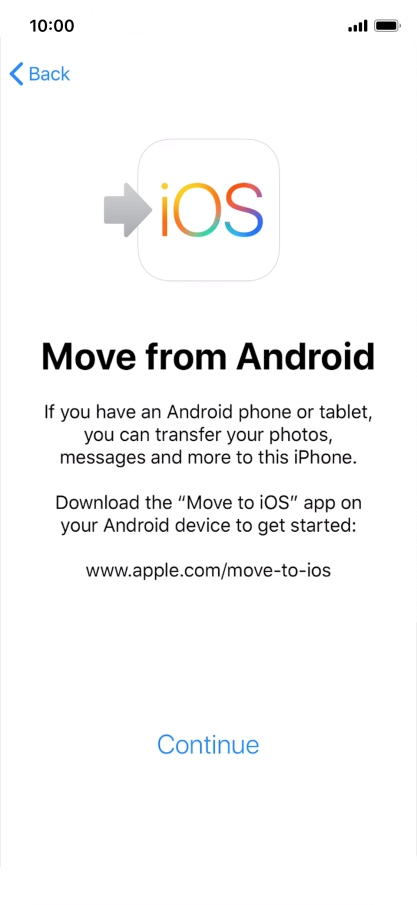 To transfer content to your phone, you need to install the app 