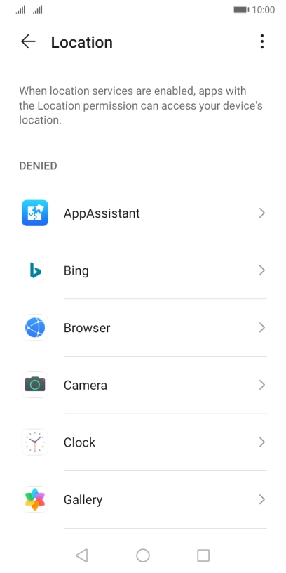 Press the required app.