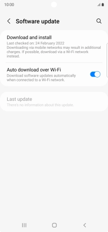 Press Download and install. If a new software version is available, it's displayed. Follow the instructions on the screen to update the phone software.