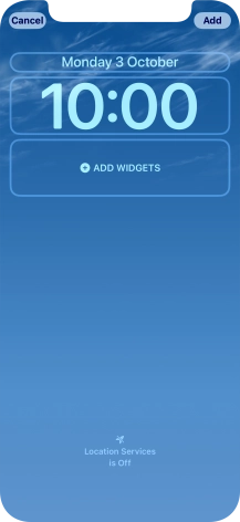 To customise the way the lock screen date is displayed, press the date widget and follow the instructions on the screen to select the required widget display mode.