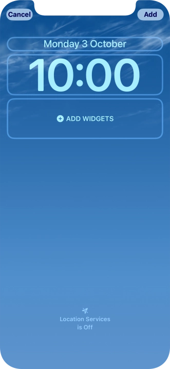 To customise the way the lock screen date is displayed, press the date widget and follow the instructions on the screen to select the required widget display mode.