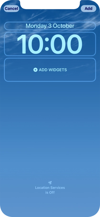 To customise the way the lock screen date is displayed, press the date widget and follow the instructions on the screen to select the required widget display mode.