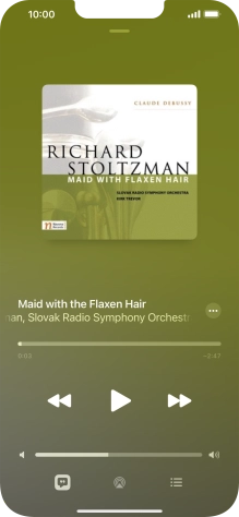 Press arrow right to go to the next audio file.
