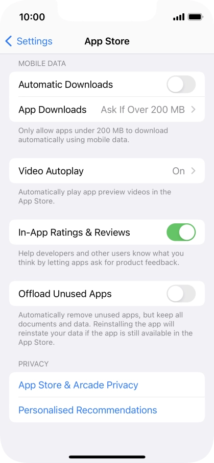 Press the indicator next to 