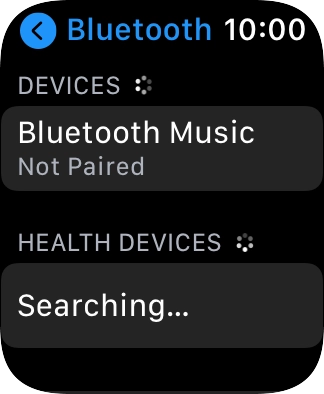 Press the required Bluetooth device.