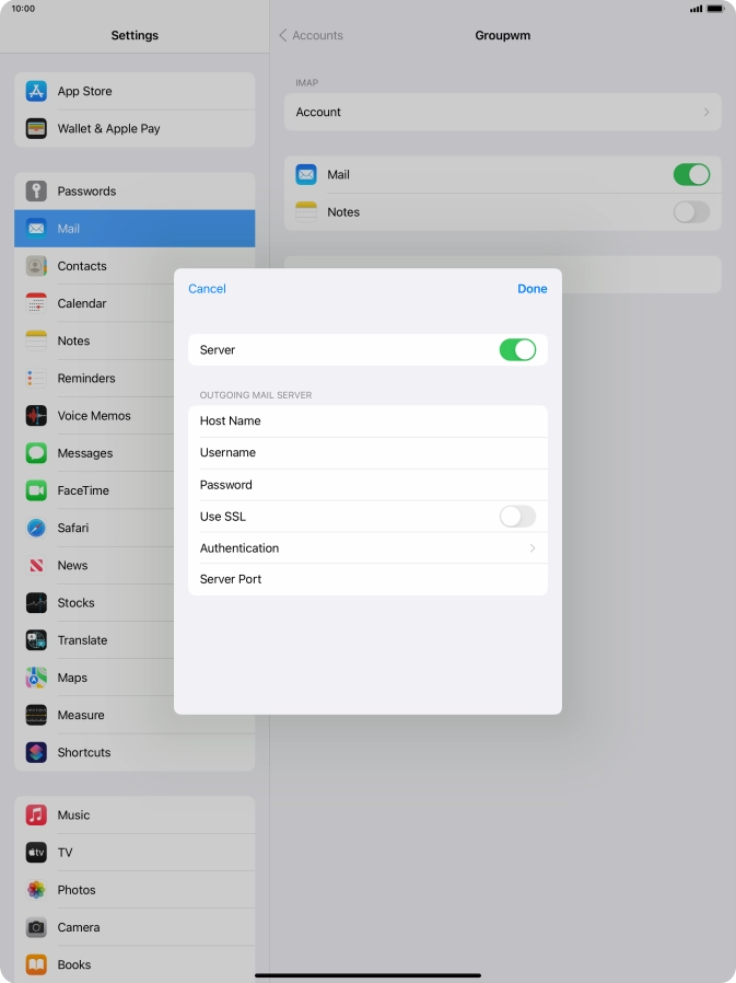 Press Authentication.