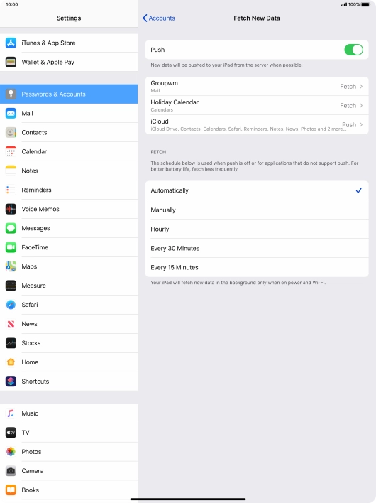 Press the indicator next to 