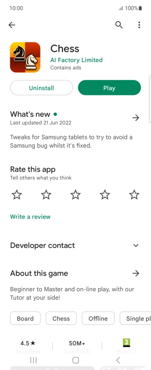 Press Uninstall.