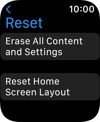 Press Erase All Content and Settings.