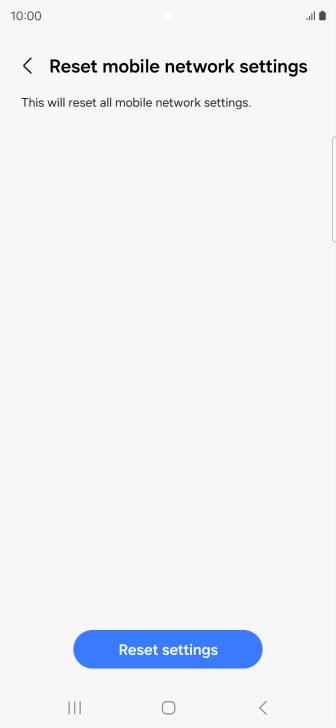 Press Reset settings.