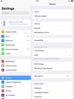 Press Sign in to your iPad. Press Sign in to your iPad.